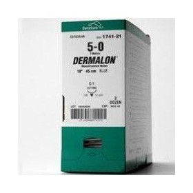 DERMALON Monofilament Nylon Sutures - 5/0 CE-2 12mm 36's