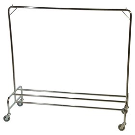 Stainless-Steel Heavy-Duty Garment Rail Trolley Versatile Storage