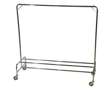 Stainless-Steel Heavy-Duty Garment Rail Trolley Versatile Storage