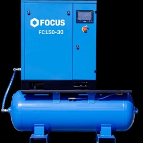 FC Screw Compressor 5.5kw - 30kw Fixed Speed Mounted on Tank