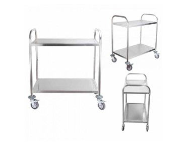 SOGA - 2 Tier Stainless Steel Trolley Cart Small 810 W X 460 D X 850 H