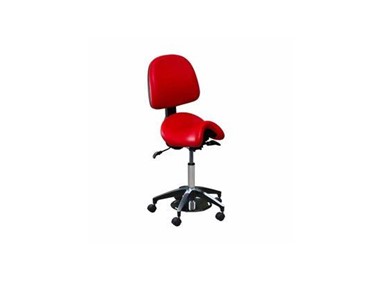 1403-BK - Foot Control Bambach Saddle Seat With Backrest