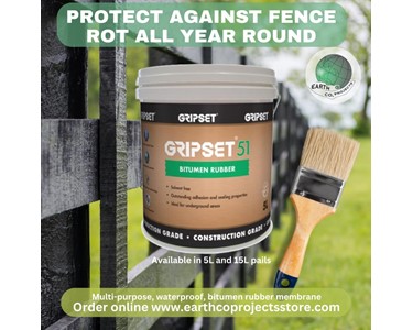 Gripset - Paintable Bitumen Rubber Membrane | Gripset 51 | 5 LITRE PAIL