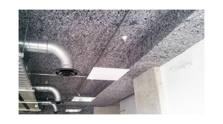 Mammoth Soffit Panels' two-in-one thermal insulation and acoustic treatment