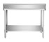 Stainless Steel Workbench with Splashback 1000mm Wide