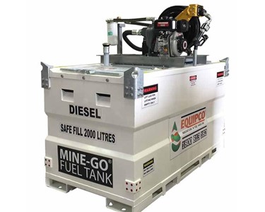 2000 litre Mine-Go self bunded fuel tank for combustible liquids