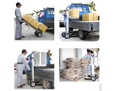 Mast Lift Trolley for constant lifting heavy items from vehicles, floors and benches.