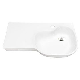 Accessible Wash Basin with Left Shelf (710mm) | SANH710BLT