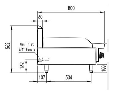 CookRite - Char Grill – Premium | AT80G6C-C-NG 600mm