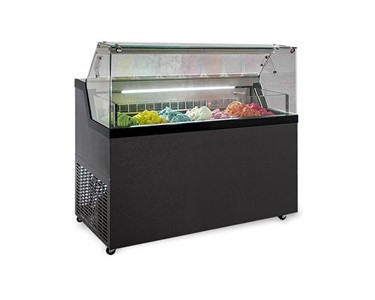 Framec - Mirabella  straight glass gelato display 6, 7 or 9 x 5 trays