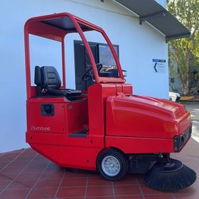 Used Conquest Red PB160 Industrial Ride-On Sweeper - 6670
