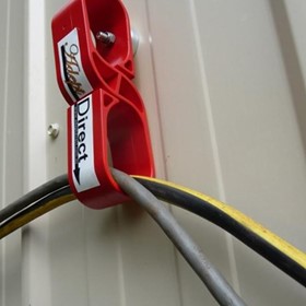 Magnetic Safety Clip for Electric Leads and Power Cables
