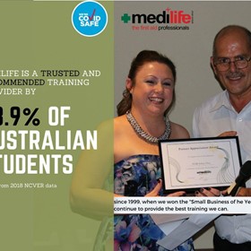 Medilife is a trusted and recommended training provider by 98.9% of Australian students.
