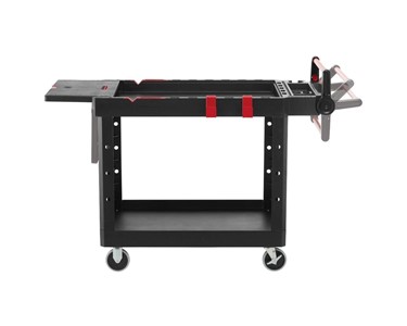 Rubbermaid - Black Adaptable Heavy-Duty Medium Two Shelf Utility Cart