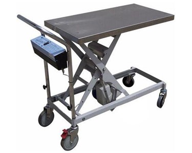 DC-250 Battery Electric Scissor Lift Table with Optional Stainless Steel Top