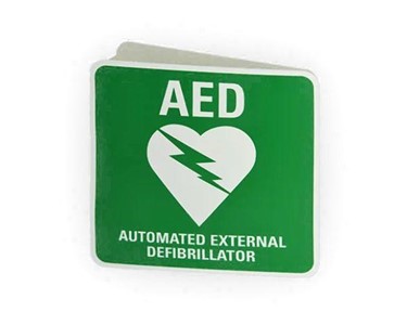 Priority First Aid - 3-way AED Wall Sign
