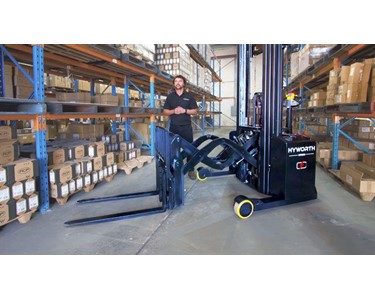 Hyworth Double Deep Walkie Reach Stacker - 50% More Storage, Same Footprint, No Licence Required