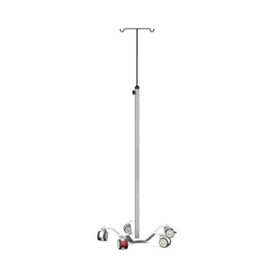 Infusion Pump Stand | FW8004 Stainless Upright 2 Hook