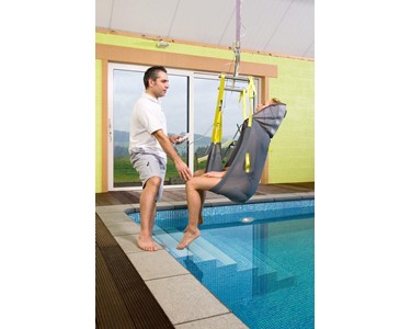Handi Rehab - Ceiling Motor Patient Lifting as pool lift