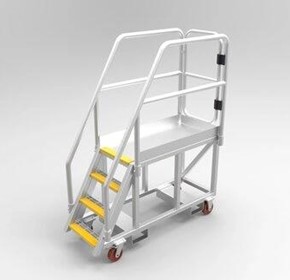 Access Platform | 925mm Mobile Aluminium Skinny Ladder