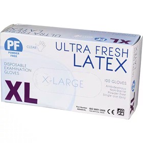 Ultra Fresh Disposable Gloves Latex 468405 | Box of 100