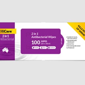 2 in 1 Antibacterial Disinfectant Wipes