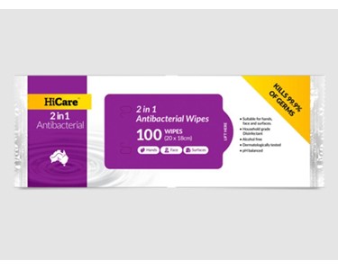 2 in 1 Antibacterial Disinfectant Wipes