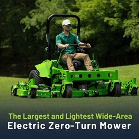 Largest & Lightest Wide-Area Electric Zero Turn Commercial Mower