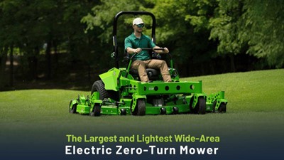 Largest & Lightest Wide-Area Electric Zero Turn Commercial Mower