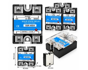 APS Technology Australia - DIN Rail Solid State Relay with Integrated Heatsink - DSSR Series