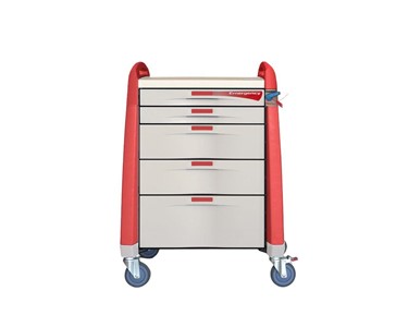 Capsa Healthcare - Emergency Cart | 8 High | Red | Avalo 