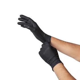 Saniflex Disposable Vinyl Gloves Powder Free | Black 100 Pack