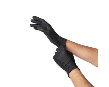 Saniflex Disposable Vinyl Gloves Powder Free | Black 100 Pack