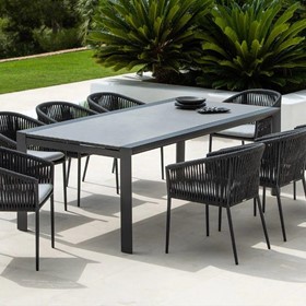 Mona Ceramic Extension Table With Gizella Chairs