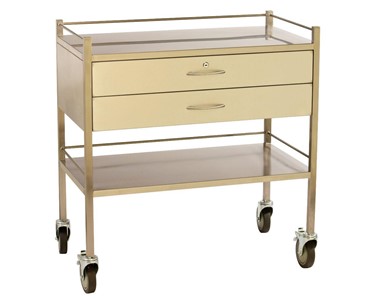 TRIBUTE - Stainless Steel 2 Drawer Dressing Trolley 