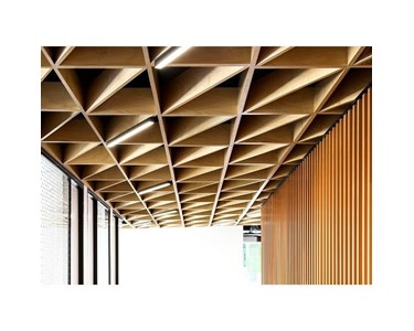 Supawood - Decorative Geometric Ceiling Panel | Waffle Blades