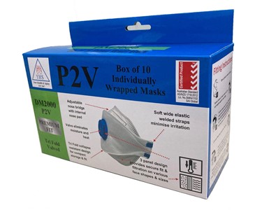 Disposable Respirator Masks | 10Pce Premium Tri Fold P2V