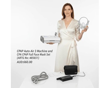 Secure Plus - CPAP Auto Air 3 Machine and CPAP Mask set AUD: 657.00,ARTG No: 485651