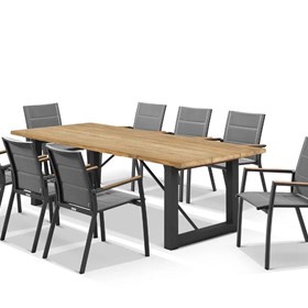 Outdoor Dining Setting | Laguna Table With Sevilla Teak Arm Chairs 9pc