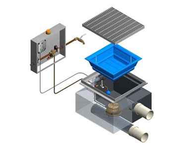 Water Diversion System | keySellingPoint: Fully automated stormwater and trade waste diversion for washdown compliance without manual intervention.