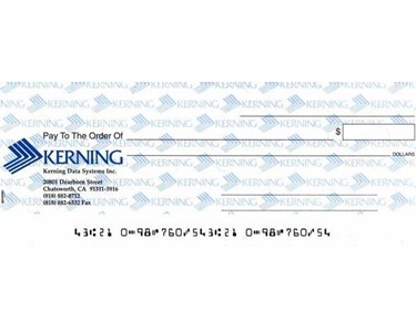 Kerning Data Systems - MICR ribbon