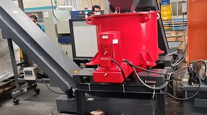 metal chip centrifuge customer site