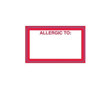 Medi-Print - Adverse Drug Reaction Label | Allergic to: