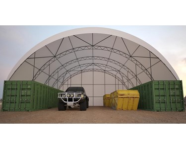 15m W x 12m L Double Truss Dome Shelter 750gsm