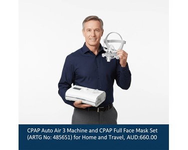 Secure Plus - CPAP Auto Air 3 Machine and CPAP Mask set AUD: 657.00,ARTG No: 485651