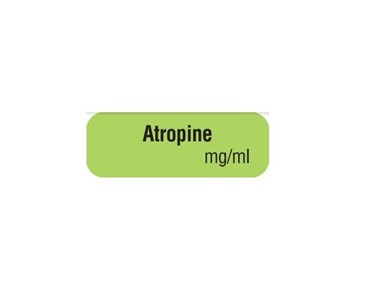 Medi-Print - Drug Indentificaton Label - Gren & Grey | Atropine 10x35 