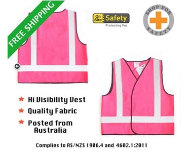 On Site Safety Pink Hi Vis Safety Vest