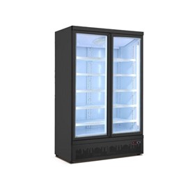 Thermaster LG-1000BGBMF Double Black Door Supermarket Freezer 