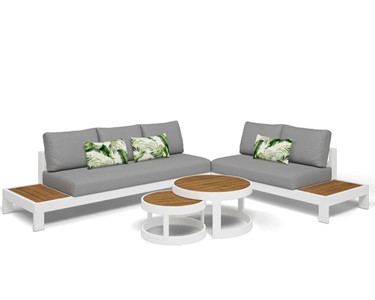Royalle - Outdoor Teak Platform Lounge Setting | Aspen 5 Seater 