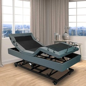 Adjustable Hospital Bed (Pewter) | ErgoAdjust Delux 
